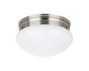 9 in. LED Flush Mount Bowl Ceiling Fixture in Brushed Nickel