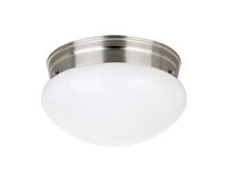 9 in. LED Flush Mount Bowl Ceiling Fixture in Brushed Nickel