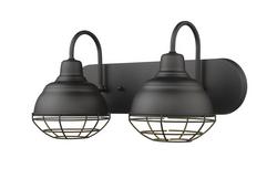 2-Light Vanity Fixture in Matte Black