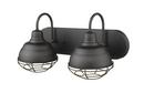 2-Light Vanity Fixture in Matte Black 