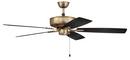 52 in. 5-Blade Indoor Ceiling Fan in Satin Brass