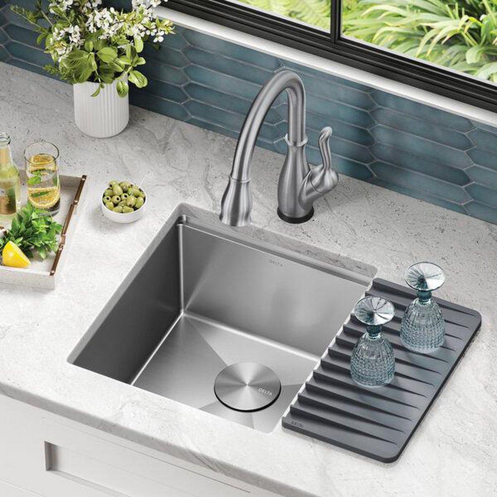 17 x 19 in. No Hole Undermount Bar Sink in Stainless Steel 