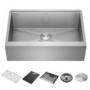 32-7/8 x 20-1/4 in. No Hole Stainless Steel Single Bowl Farmhouse Kitchen Sink