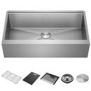 33 in. Farmhouse Stainless Steel Single Bowl Kitchen Sink in Stainless Steel