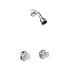 Two Handle Single Function Bathtub & Shower Faucet in Polished Chrome