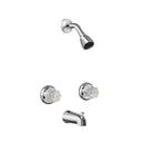 Two Handle Single Function Bathtub & Shower Faucet in Polished Chrome
