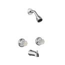 Two Handle Single Function Bathtub & Shower Faucet in Polished Chrome 