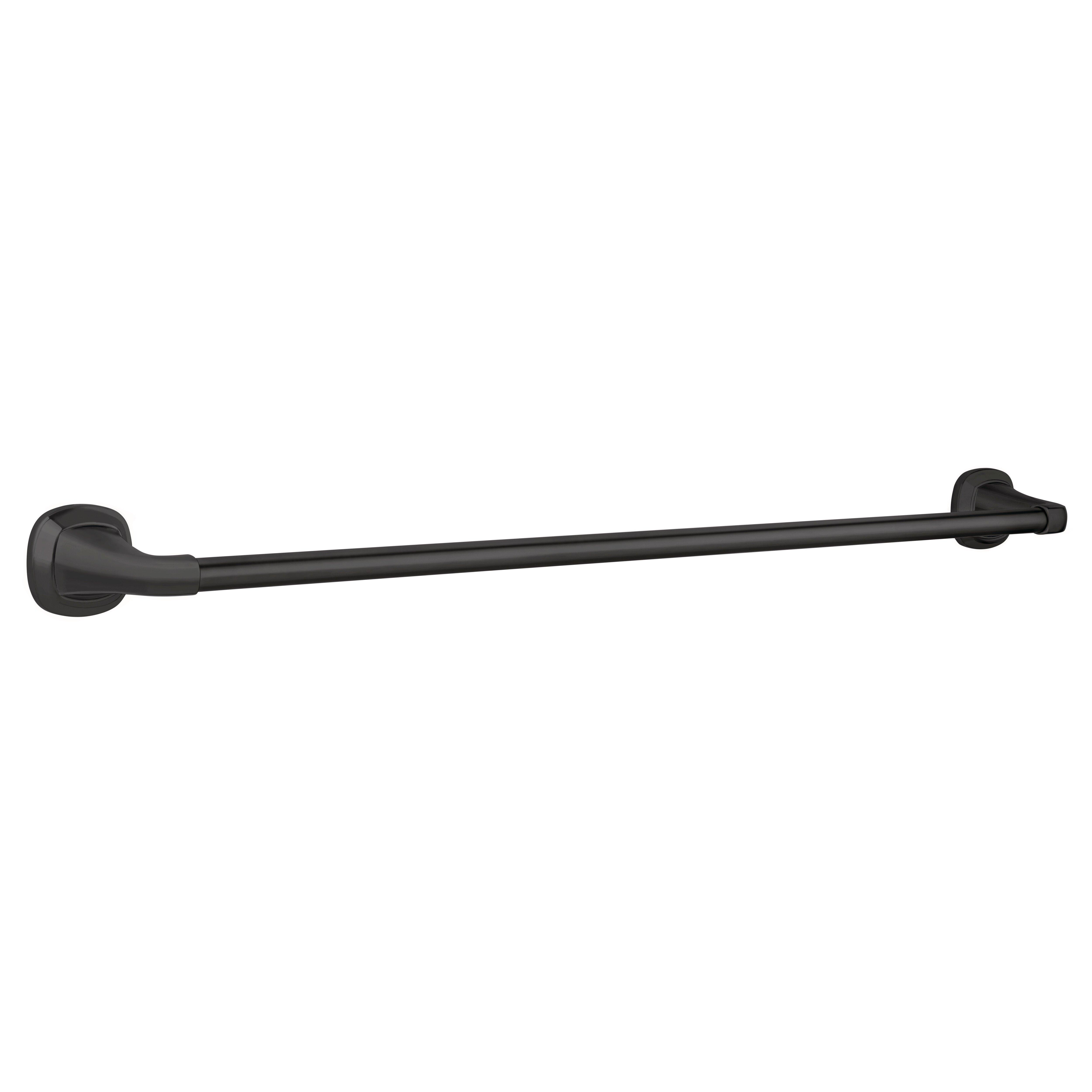 PROFLO&reg; Matte Black 24 in. Towel Bar 