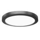 11-1/10 x 1 in. 12.5W 1-Light LED Contemporary Flush Mount Ceiling Fixture in Matte Black