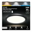 13"  ROUND EDGE LIT COLOR SELECT 4-WAY LED FIXTURE MATTE BLACK 
