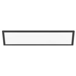 1 x 12-1/10 in. 50W 1-Light LED Contemporary Flush Mount Ceiling Fixture in Matte Black