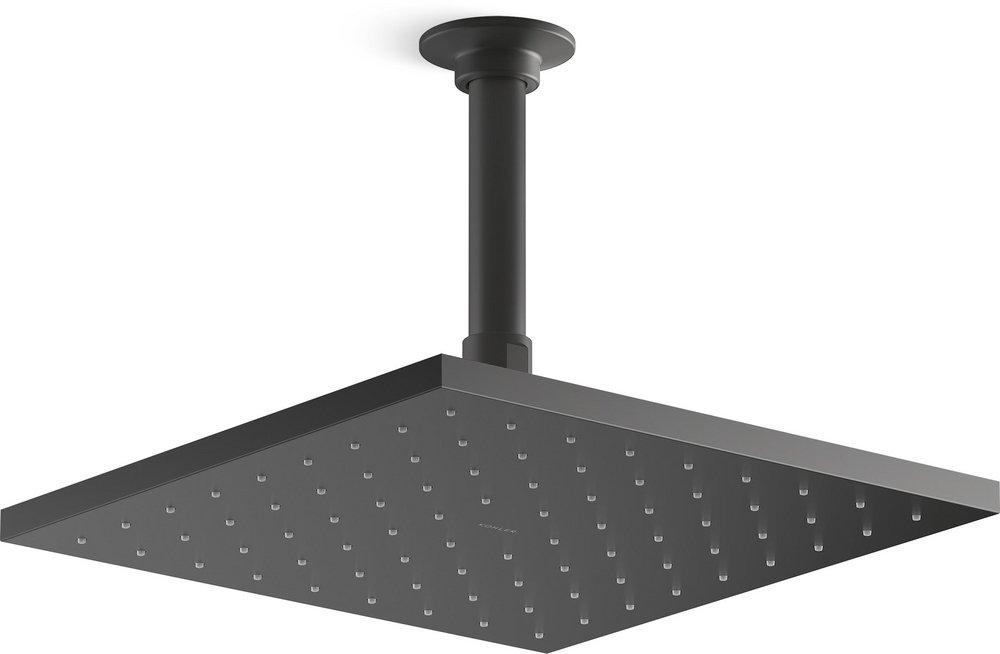KOHLER Matte Black Single Function Showerhead 