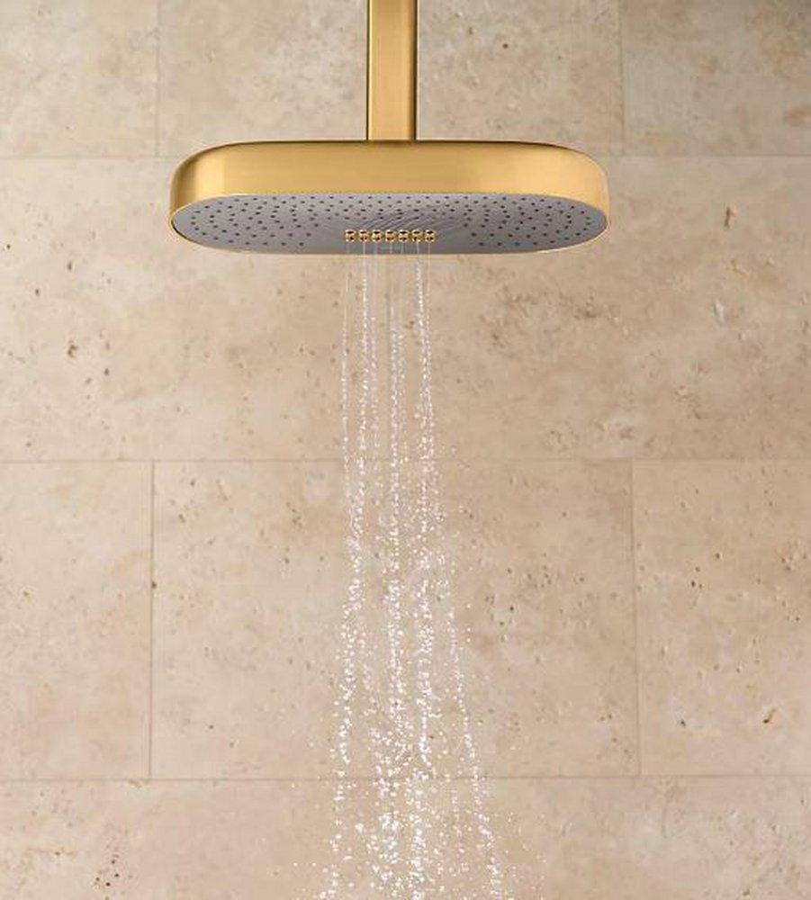 KOHLER Vibrant Brushed Bronze Multi Function Full, Massage and Rain Head Showerhead 