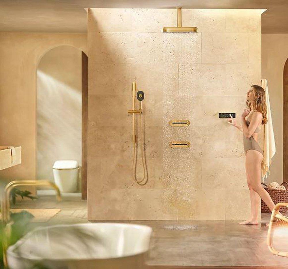 KOHLER Vibrant Brushed Bronze Multi Function Full, Massage and Rain Head Showerhead 