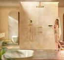 KOHLER Vibrant Brushed Bronze Multi Function Full, Massage and Rain Head Showerhead 