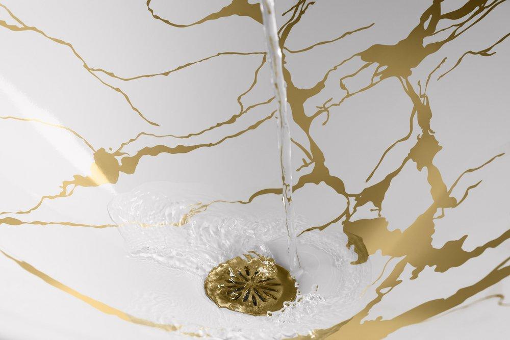 KOHLER White Semi-Recessed Mount Bathroom Sink 