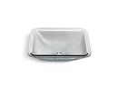 19-15/16 in. Undermount Rectangular Glass Bathroom Sink in Ice