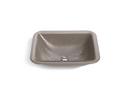 19-15/16 in. Undermount Rectangular Glass Bathroom Sink in Opaque Doe