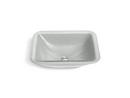 20 in. Undermount Rectangular Glass Bathroom Sink in Ice