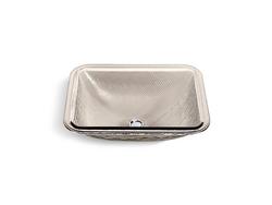 19-15/16 in. Undermount Rectangular Glass Bathroom Sink in Translucent Doe