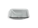 19-15/16 in. Undermount Rectangular Glass Bathroom Sink in Translucent Stone