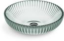 15 in. Vessel Mount Round Glass Bathroom Sink in Translucent Dew