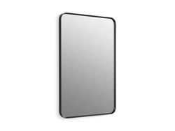 24 x 36 in. Flat Edge Rectangular Framed Mirror in Matte Black