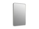 KOHLER Brushed Nickel 24 x 36 in. Flat Edge Rectangular Framed Mirror 