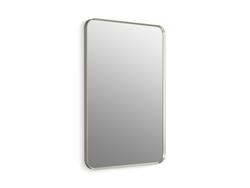 24 x 36 in. Flat Edge Rectangular Framed Mirror in Brushed Nickel