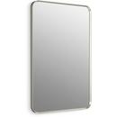 KOHLER Brushed Nickel 24 x 36 in. Flat Edge Rectangular Framed Mirror 