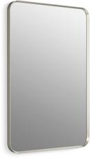 KOHLER Brushed Nickel 24 x 36 in. Flat Edge Rectangular Framed Mirror 