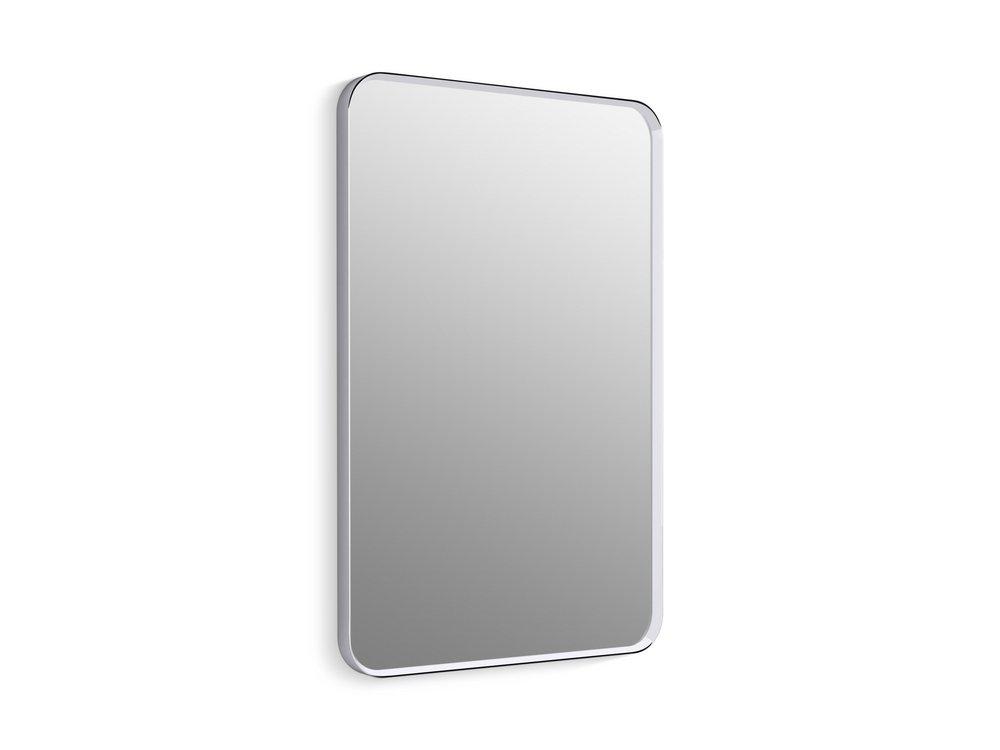 KOHLER Polished Chrome 24 x 36 in. Flat Edge Rectangular Framed Mirror 