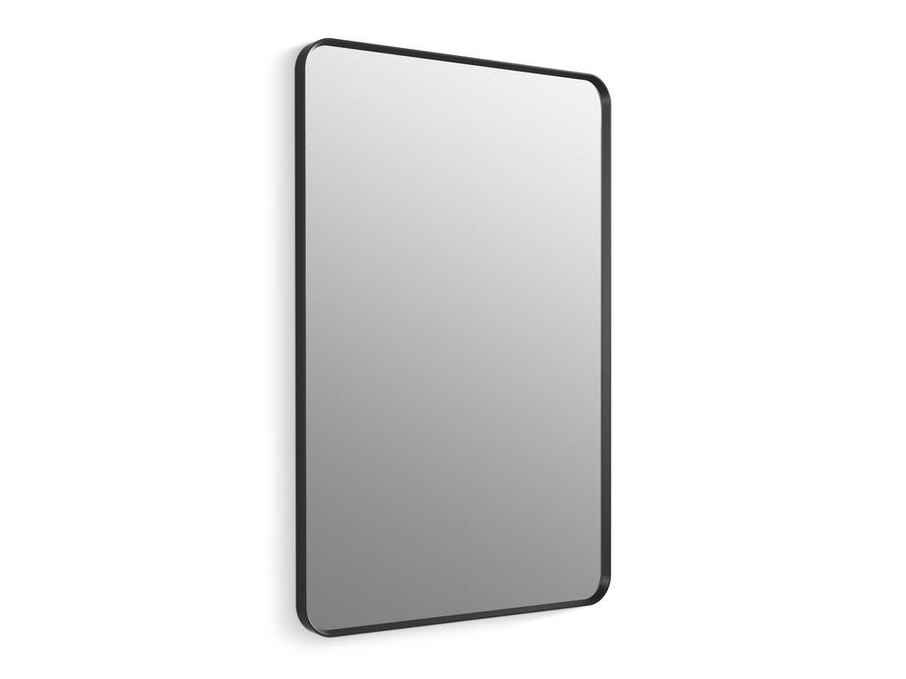 KOHLER Matte Black 1-3/8 in. Framed Mirror Rectangular in Blacks 