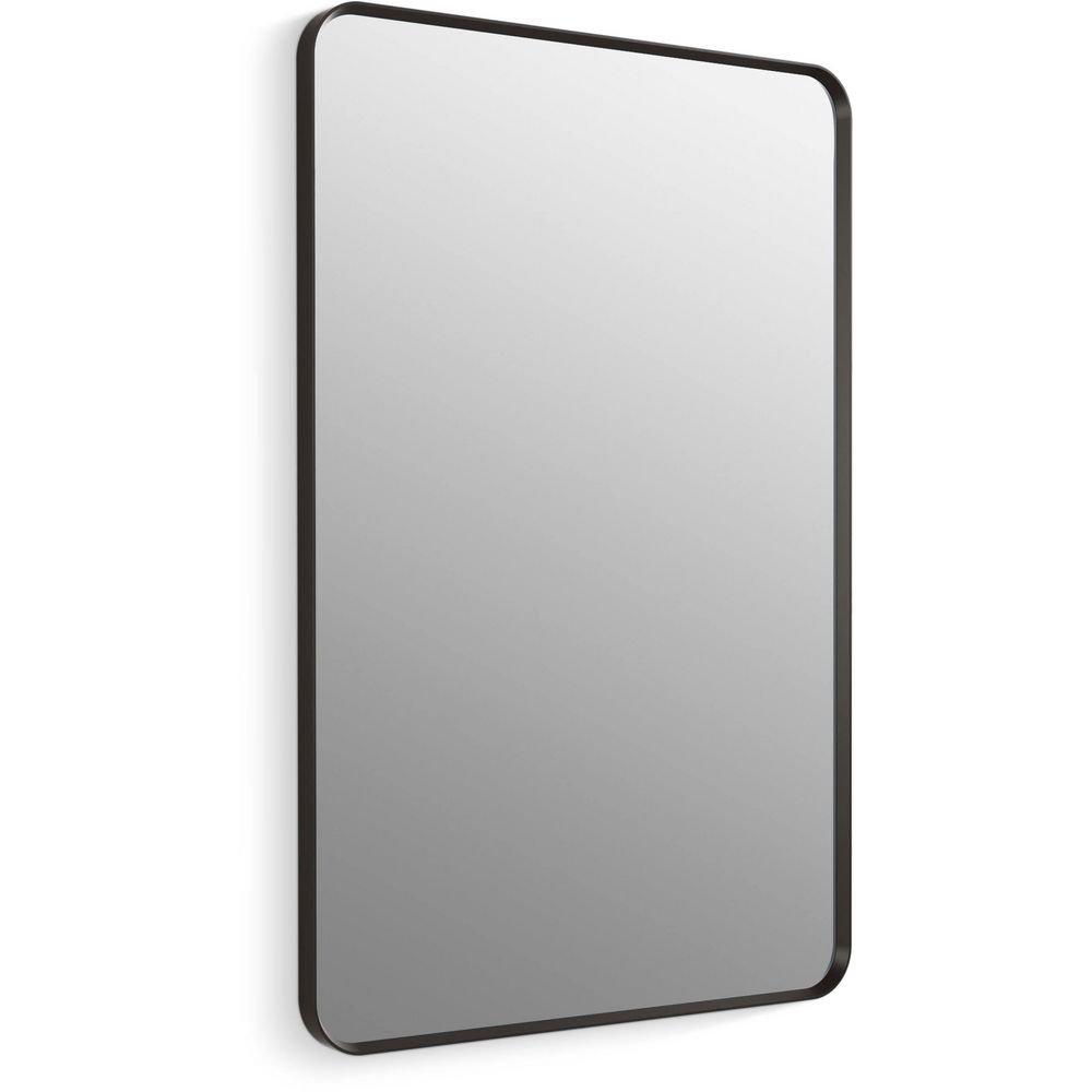 KOHLER Matte Black 1-3/8 in. Framed Mirror Rectangular in Blacks 