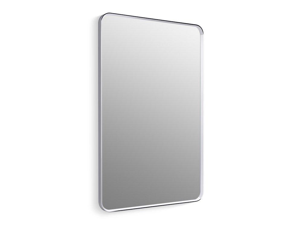 KOHLER Polished Chrome 30 x 45 in. Flat Edge Rectangular Framed Mirror 