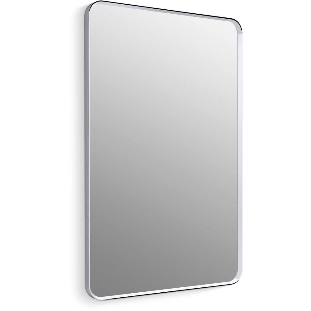 KOHLER Polished Chrome 30 x 45 in. Flat Edge Rectangular Framed Mirror 