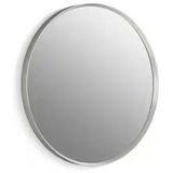KOHLER Brushed Nickel 1-3/8 x 22 in. Flat Edge Round Framed Mirror 