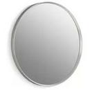 KOHLER Brushed Nickel 1-3/8 x 22 in. Flat Edge Round Framed Mirror 