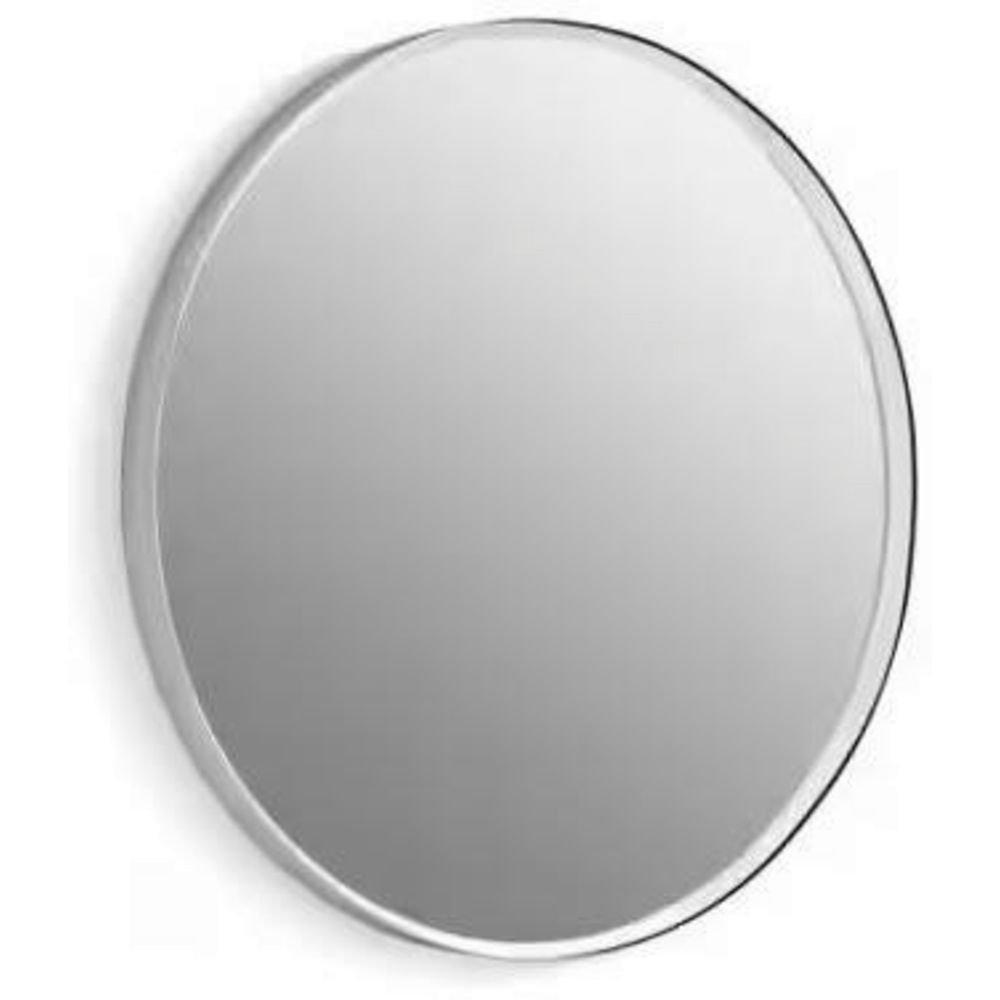 KOHLER Polished Chrome 1-3/8 x 22 in. Flat Edge Round Framed Mirror 