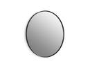 32 x 32 in. Flat Edge Round Framed Mirror in Matte Black