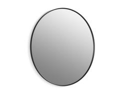 42 x 42 in. Flat Edge Round Framed Mirror in Matte Black