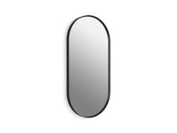18 x 36 in. Flat Edge Capsule Framed Mirror in Matte Black