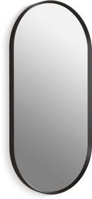 KOHLER Matte Black 18 x 36 in. Flat Edge Capsule Framed Mirror 