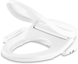 Round Closed Front with Cover Bidet Seat in White