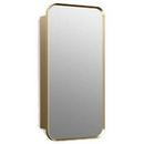 KOHLER Moderne Brushed Gold 15 x 30 in. Recessed and Surface Mount Medicine Cabinet 