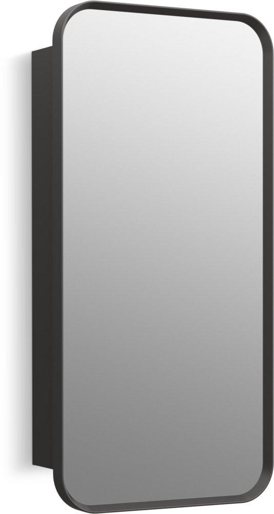KOHLER Matte Black 15 x 30 in. Recessed and Surface Mount Medicine Cabinet 