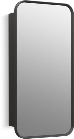 15 x 30 in. Recessed and Surface Mount Medicine Cabinet in Matte Black