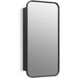 KOHLER Matte Black 15 x 30 in. Recessed and Surface Mount Medicine Cabinet 