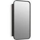 KOHLER Matte Black 15 x 30 in. Recessed and Surface Mount Medicine Cabinet 