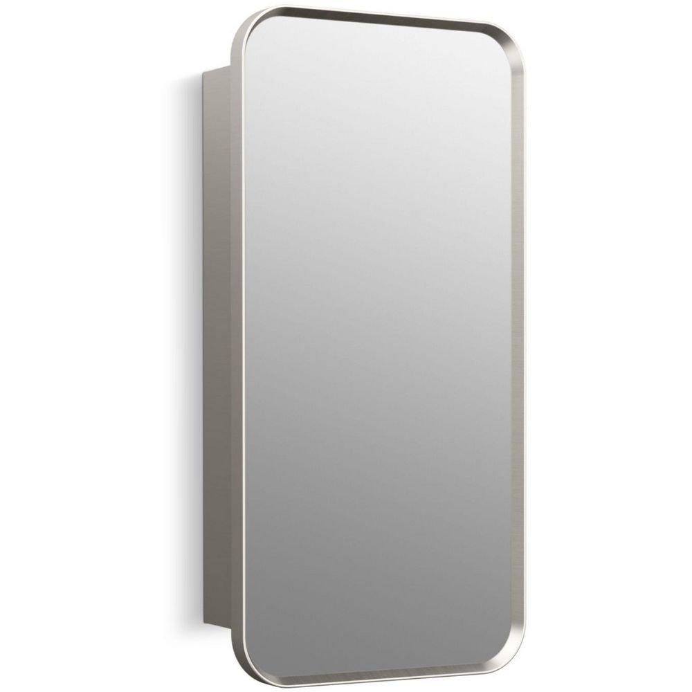 KOHLER Brushed Nickel 15 x 30 in. Recessed and Surface Mount Medicine Cabinet 